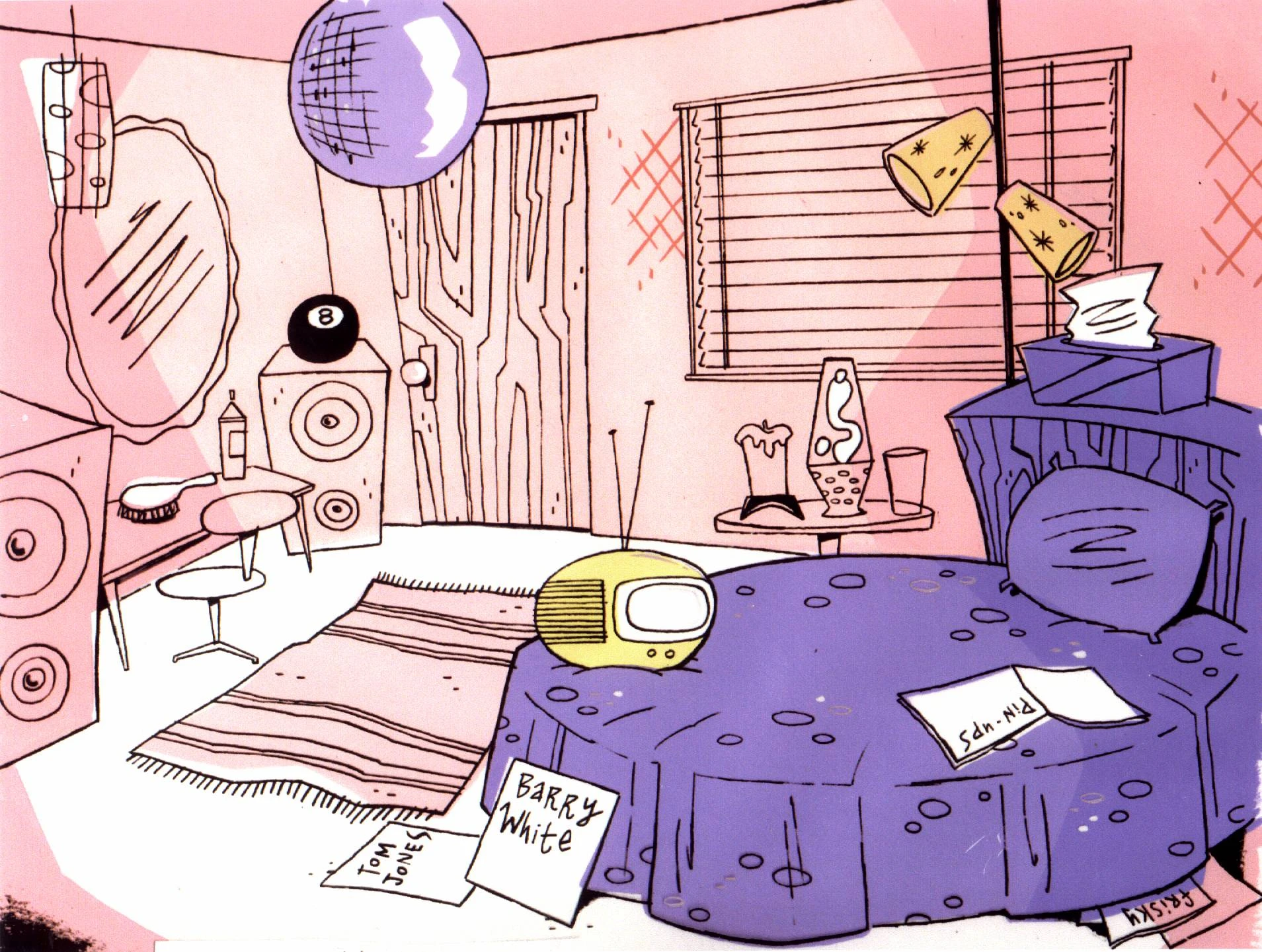 Ed, Edd n Eddy - Eddy's Room Background - Hand Painted