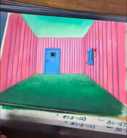 SpongeBob Squarepants hand painted production background from SB-129